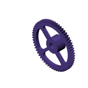 Metric Round Gear with Cut Out (Diameter 48mm)