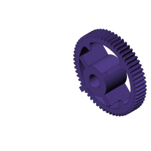Metric Round Gear with Cut Out (Diameter 60mm)