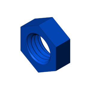 Imperial 5/8"  Thin Profile Hex Nut - Print Friendly