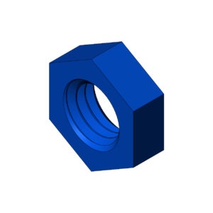 Imperial 7/16"  Thin Profile Hex Nut - Print Friendly